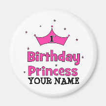 ęr Princesse d'anniversaire !  avec la couronne ro Magnets