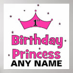 ęr Princesse d'anniversaire !  avec la couronne ro Posters