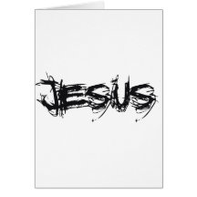Éraflure de Jésus Noir Cartes