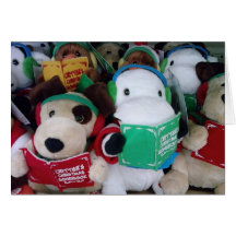 Ęrs CHIENS de CHANT de NOËL du BÉBÉ Cartes De Vœux