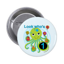Ęrs T-shirts et cadeaux d'anniversaire de poulpe Pin's Avec Agrafe