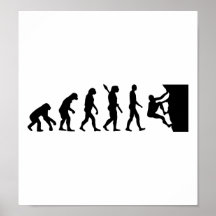 Escalade de roche d'évolution posters