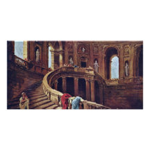 Escalier dans le château de Caprarola par le hub d Photocarte