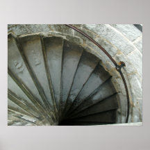 Escalier en spirale affiche