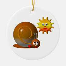 Escargot et soleil de sourire décoration pour sapin de noël