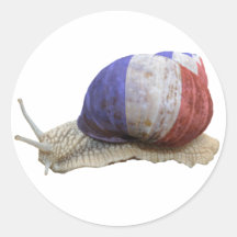 Escargot français de drapeau autocollant