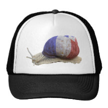Escargot français de drapeau casquettes