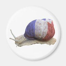 Escargot français de drapeau magnets pour réfrigérateur