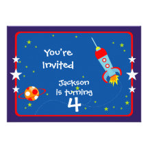 Espace extra-atmosphérique 1 invitation de fête d'