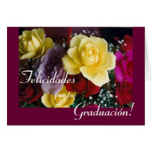 Espagnol : Fleur de Graduacion/obtention du diplôm Carte De Vœux