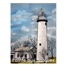 Espoir aux. Michigan de port de phare de barques d Carte Postale