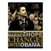 Espoir de Barack Obama Carte Postale