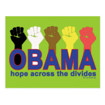 ESPOIR D'OBAMA À TRAVERS LES CLIVAGES CARTE POSTALE