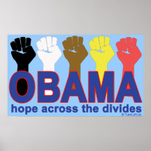 ESPOIR D'OBAMA À TRAVERS LES CLIVAGES AFFICHES