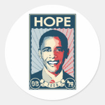 Espoir d'Obama Autocollant