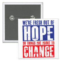 Espoir et changement badges