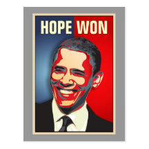Espoir gagné - Barack Obama Cartes Postales