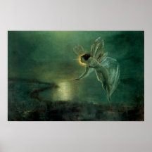 Esprit de la nuit par Grimshaw, fée victorienne Posters