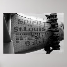 Esprit de St Louis B&W Affiche