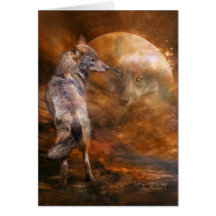 Esprit du loup ArtCard Carte De Vœux