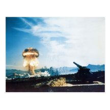 Essai atomique de trou de résultat d'opération d'é carte postale