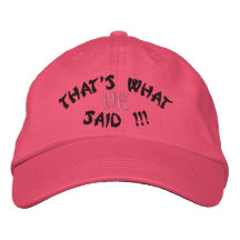 Est ce ce qu'il a dit ! ! ! casquettes de baseball brodées