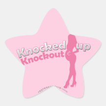 Est frappé vers le haut du baby shower Knockout Ma Sticker En Étoile