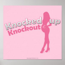 Est frappé vers le haut du baby shower Knockout Ma Posters