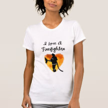 Et j'aime un sapeur-pompier t-shirts
