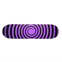 Et noire modèle customisé par spirale pourpre skateboards personnalisés