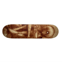 Et silencieux panneau de patin illustré par garçon skateboards cutomisables