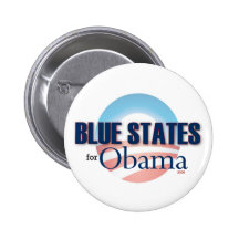 États bleus pour Obama Badges Avec Agrafe