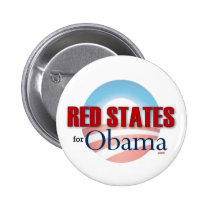 États rouges pour Obama badges publicitaires