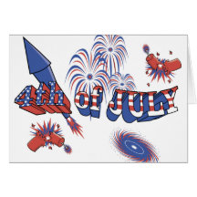 Etats-Unis-Rocket 4 juillet Cartes