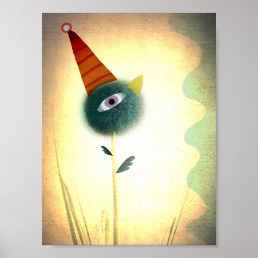 Été chaud de joyeux anniversaire d'amusement bel affiche