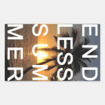 Été sans fin stickers rectangulaires