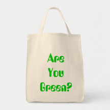 êtes-vous verts ? sacs en toile