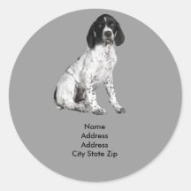 Étiquette de adresse allemand de chiot d'indicateu adhésif