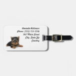 Étiquette de bagage de chiot de Yorkshire Terrier