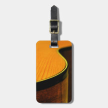 Étiquette de bagage de guitare acoustique