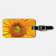 Étiquette de bagage de tournesol