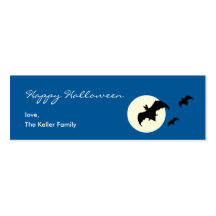 Étiquette de cadeau de Halloween de pleine lune Cartes De Visite Personnelles
