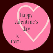 étiquette de cadeau du jour de valentine autocollants