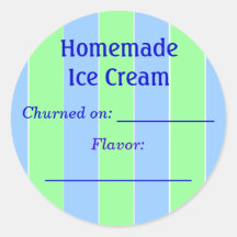 Étiquette de crème glacée adhésif