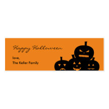 Étiquette découpée de cadeau de Halloween de citro Modèle De Carte De Visite