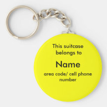 Étiquette d'identification de valise porte-clefs