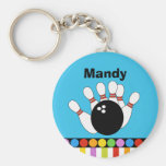 Étiquette KEYCHAIN de cadeau ou de nom de BOWLING porte-clés