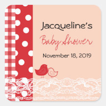 Étiquette mignonne de cadeau de baby shower de den autocollants