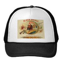 Étiquette noir de boîte à cigares de prince    (L2 Casquette De Camionneur