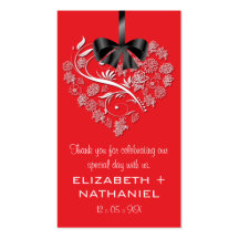 Étiquette-rétro rouge de mariage de faveur de fave modèle de carte de visite